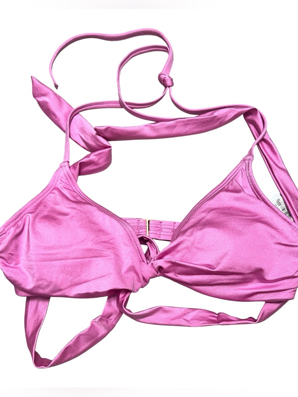 Shade & Shore Light Pink Twist Halter Bikini Top - Picture 2 of 5